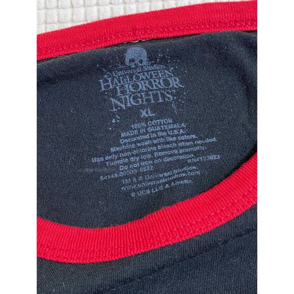 Halloween Horror Nights Shirt Men's XL Black Red Ringer Graphic Tee 2022 - Picture 5 of 9